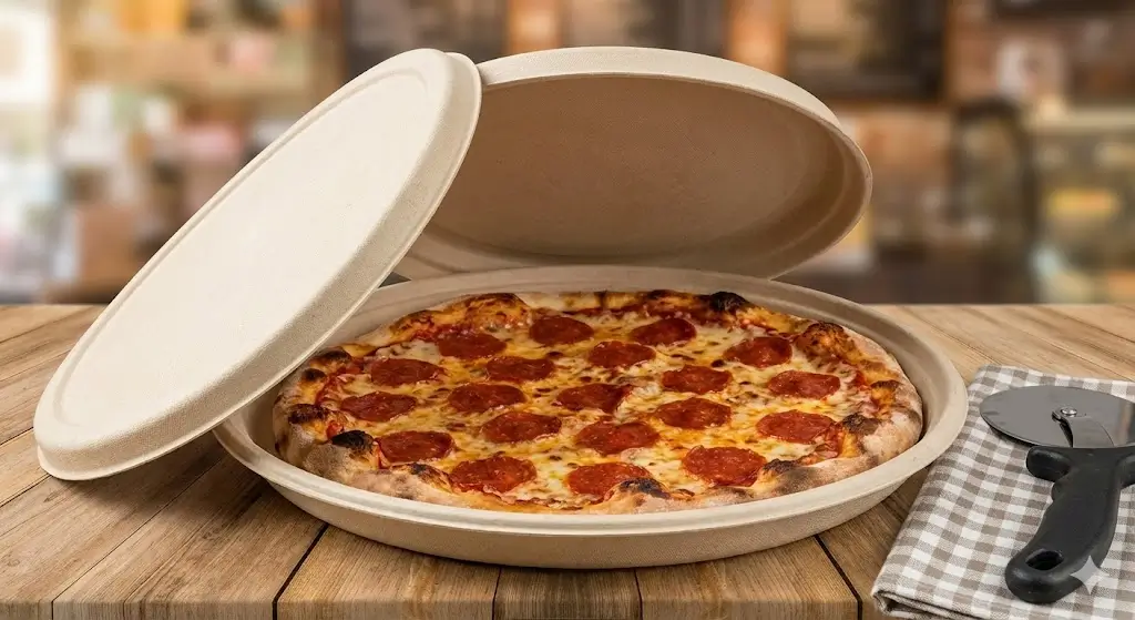 Round Bagasse Pizza Box vs Cardboard: The Best Choice for Delivery (2026)